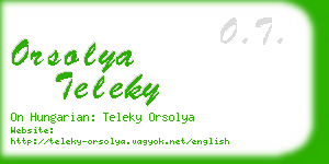 orsolya teleky business card